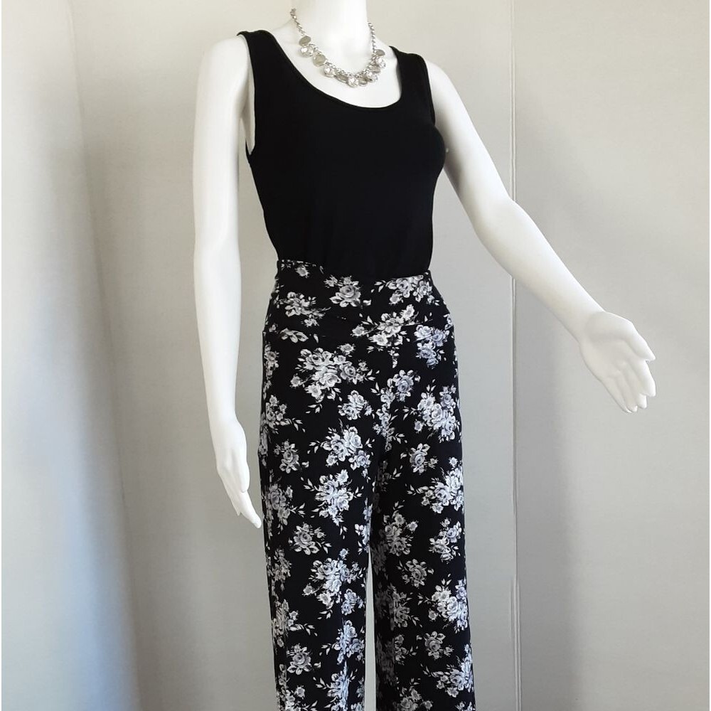 CIELO BLU BLACK | WHITE 2 PC TANK TOP | WIDE LEG PANT SET SZ M (TALL) - NWT